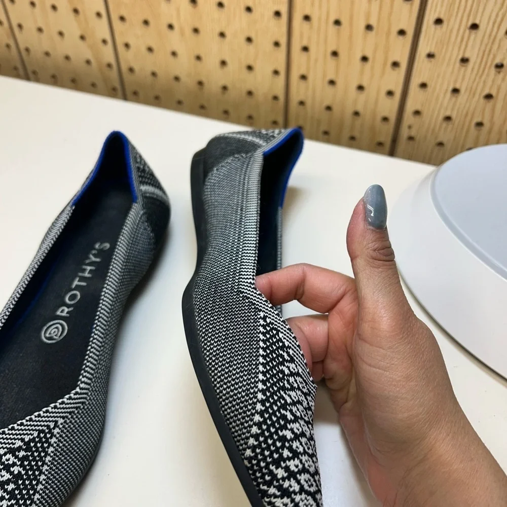 Rothy's Python Black and White Patterned Flats